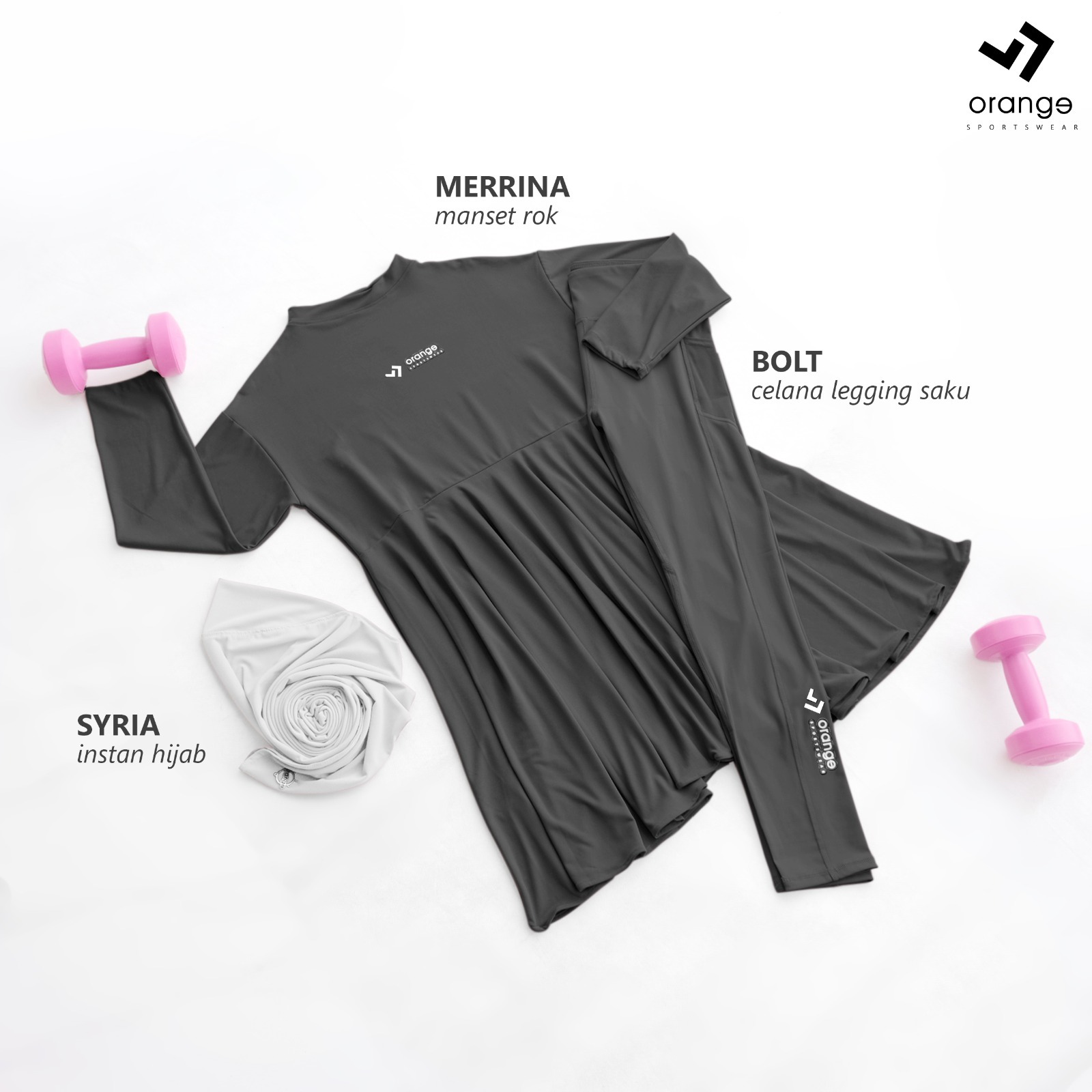 Manset Rok Inner Tunik Olahraga Wanita Mellisa Sporty