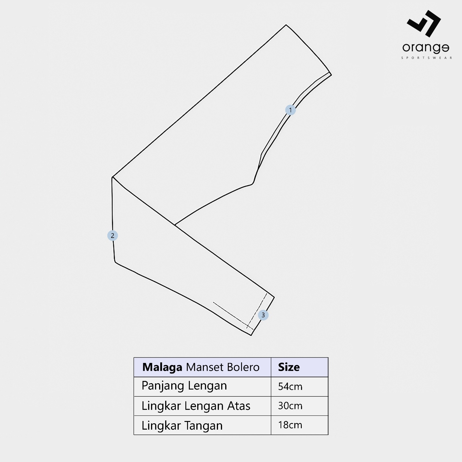 Malaga Bolero Manset Tangan Olahraga Anti UV Premium