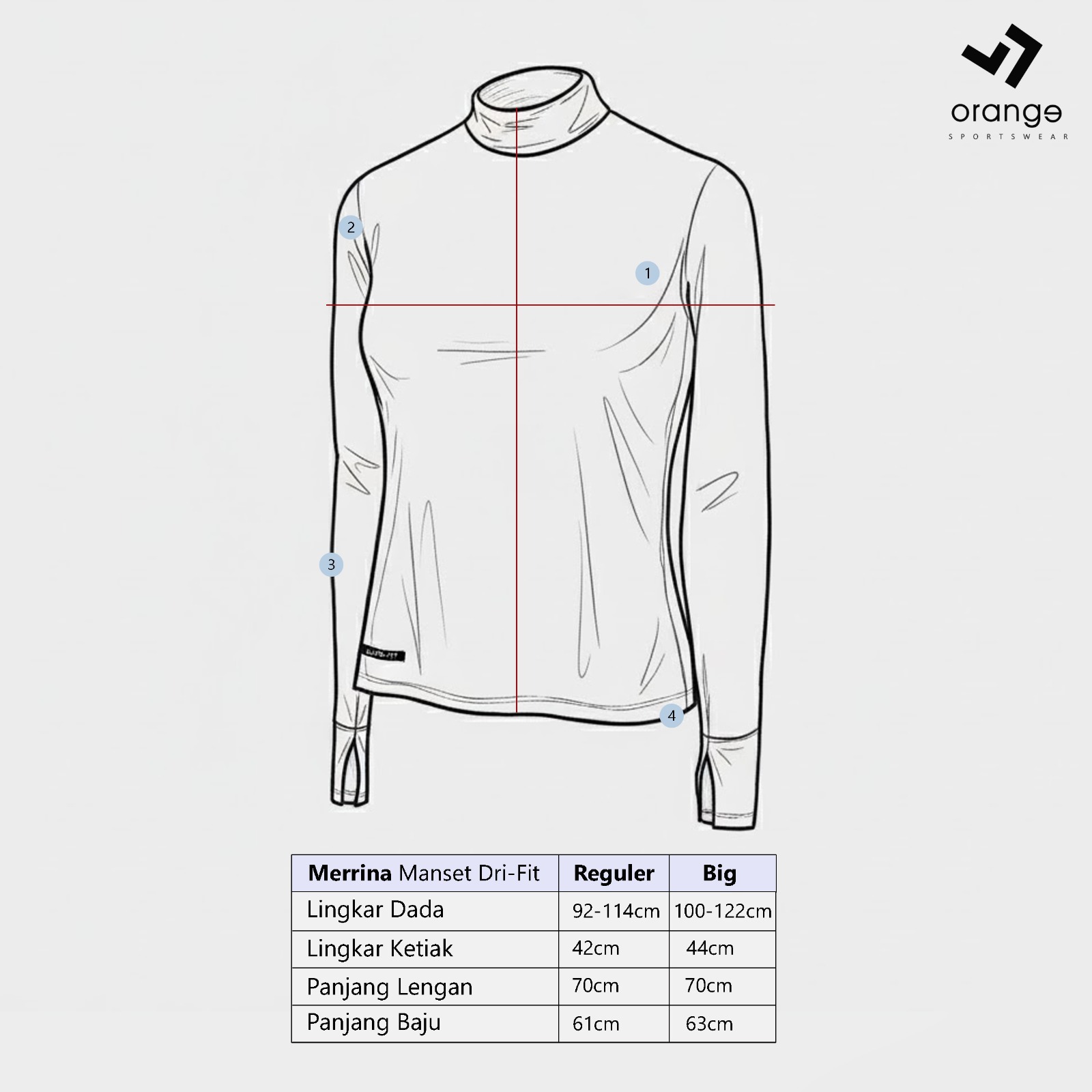 Manset Olahraga Merrina Turtleneck Sporty DRY FIT