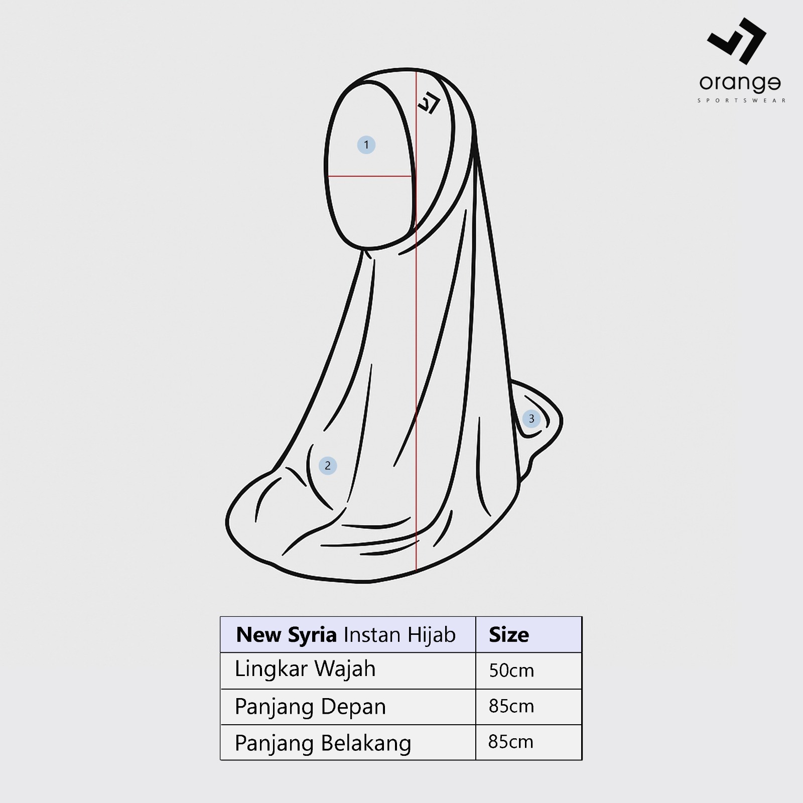 Bergo Sport Lubang Telinga Masker Jersey Premium New Syria Instan Hijab