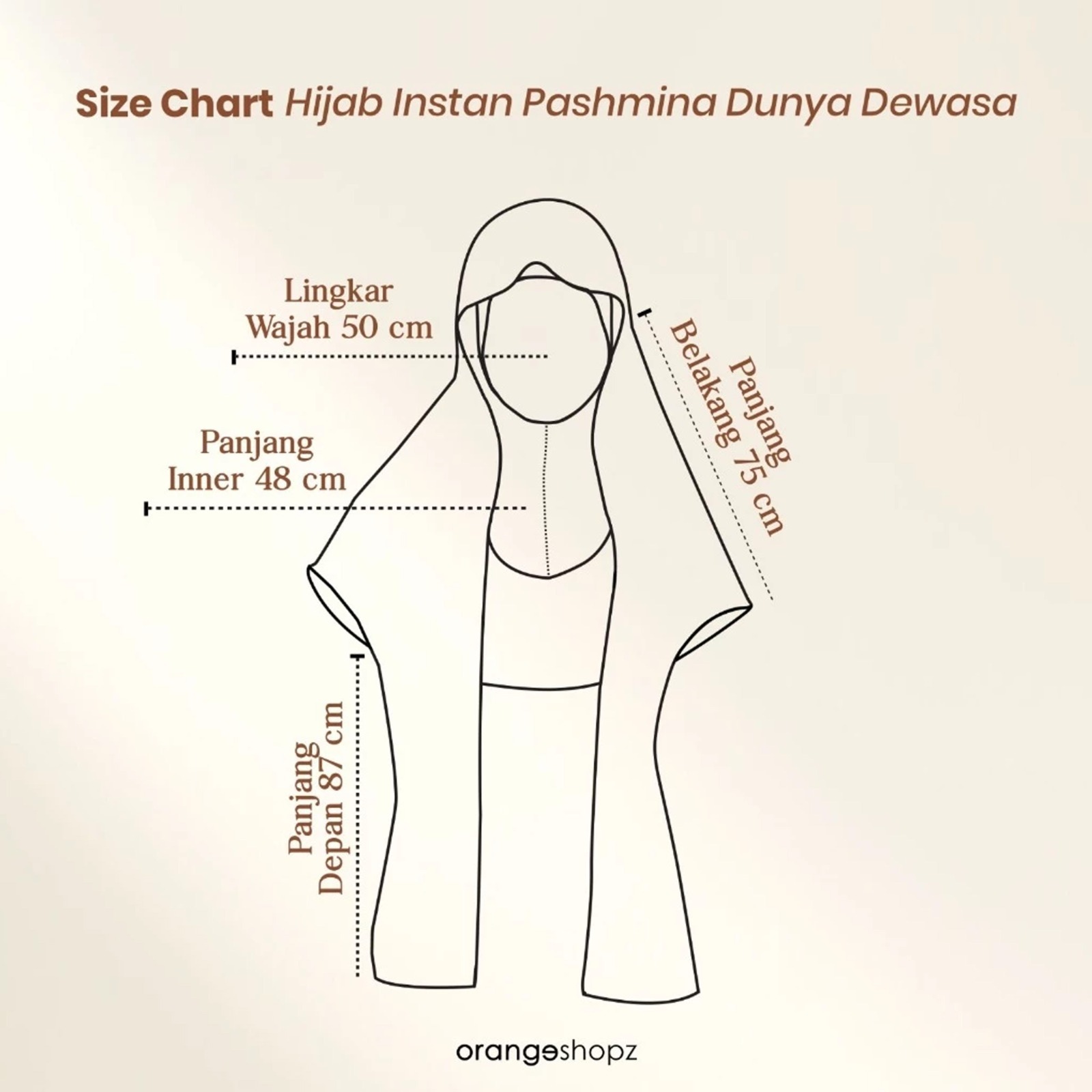 Hijab Pashmina Curve Inner Menutup Leher Dunya Instan Jersey