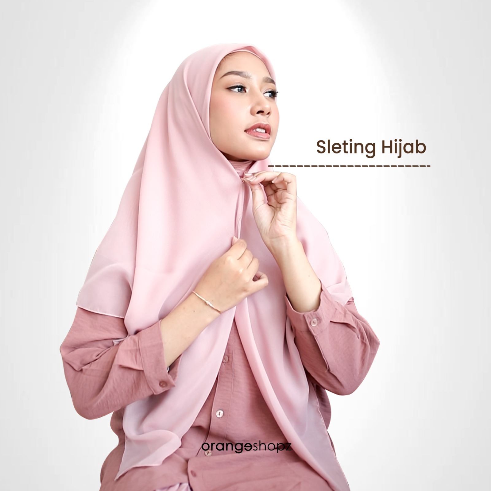 Hijab Instan Sleting Dewasa / Jilbab Segiempat Instan Zipper