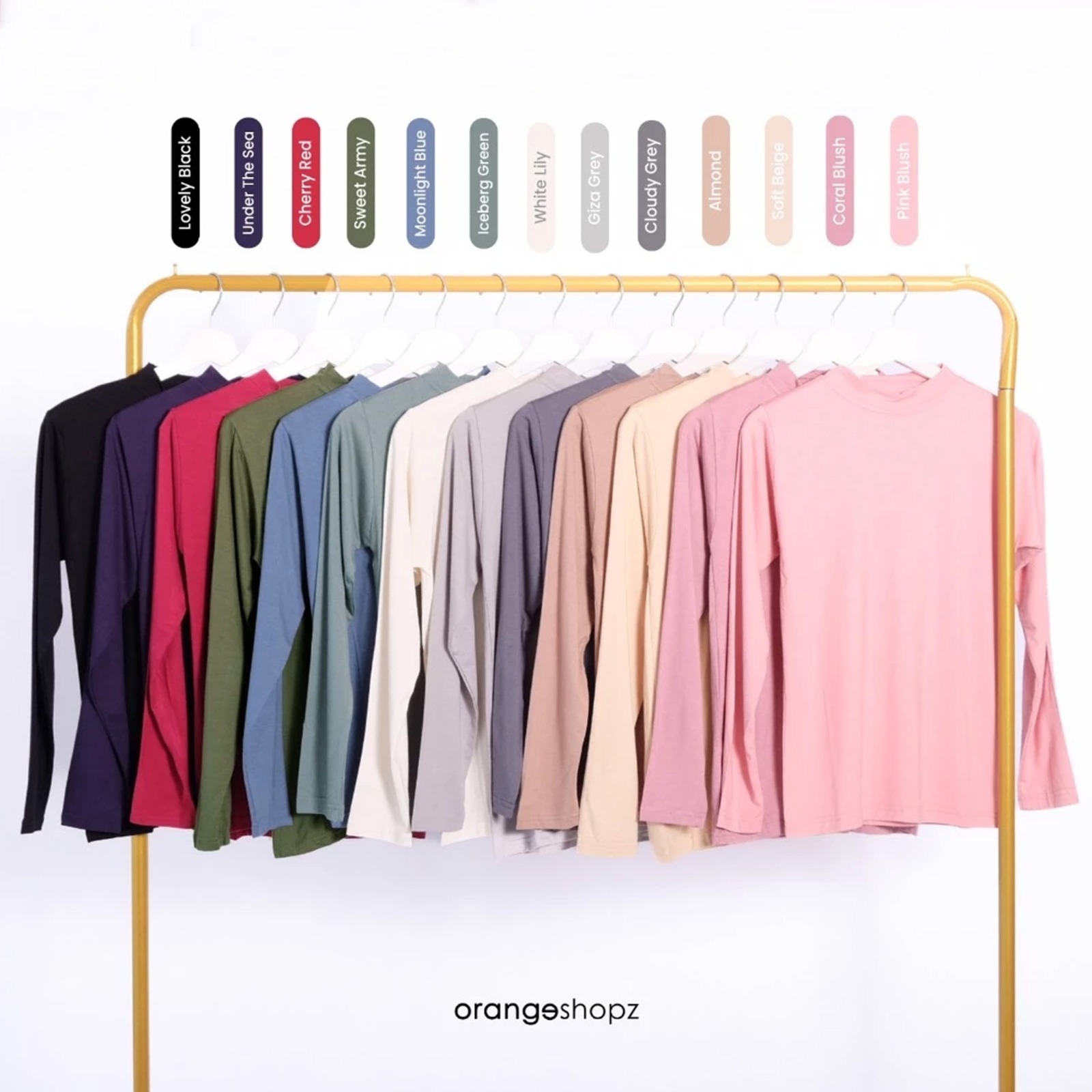 Manset Kaos Badan Wanita Inner Lengan Panjang Shaffa Daily Manset Premium