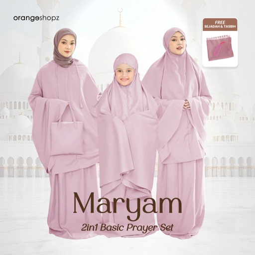 Image of Mukena 2in1 Resleting Dewasa Remaja Anak Maryam Basic Prayer Set