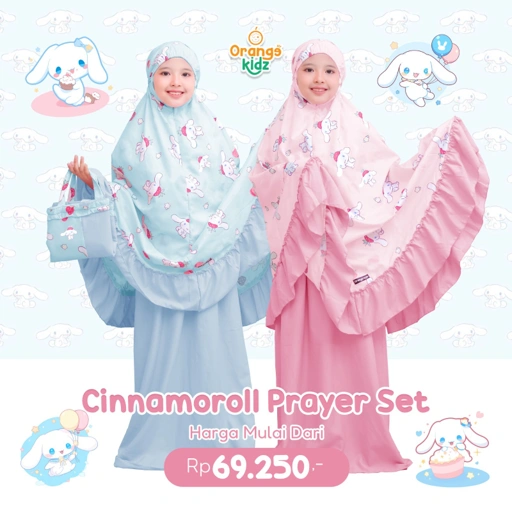 Image of Mukena Anak Ruffle Model 2in1 Resleting Motif Series Premium Free Tas Sajadah