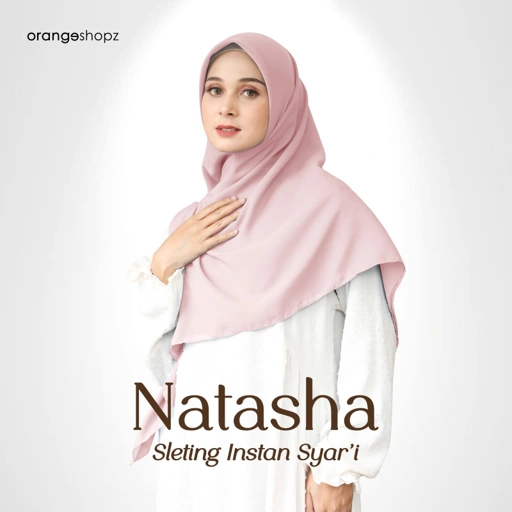 Image of Hijab Segiempat Instan Natasha Sleting Jumbo Syari 