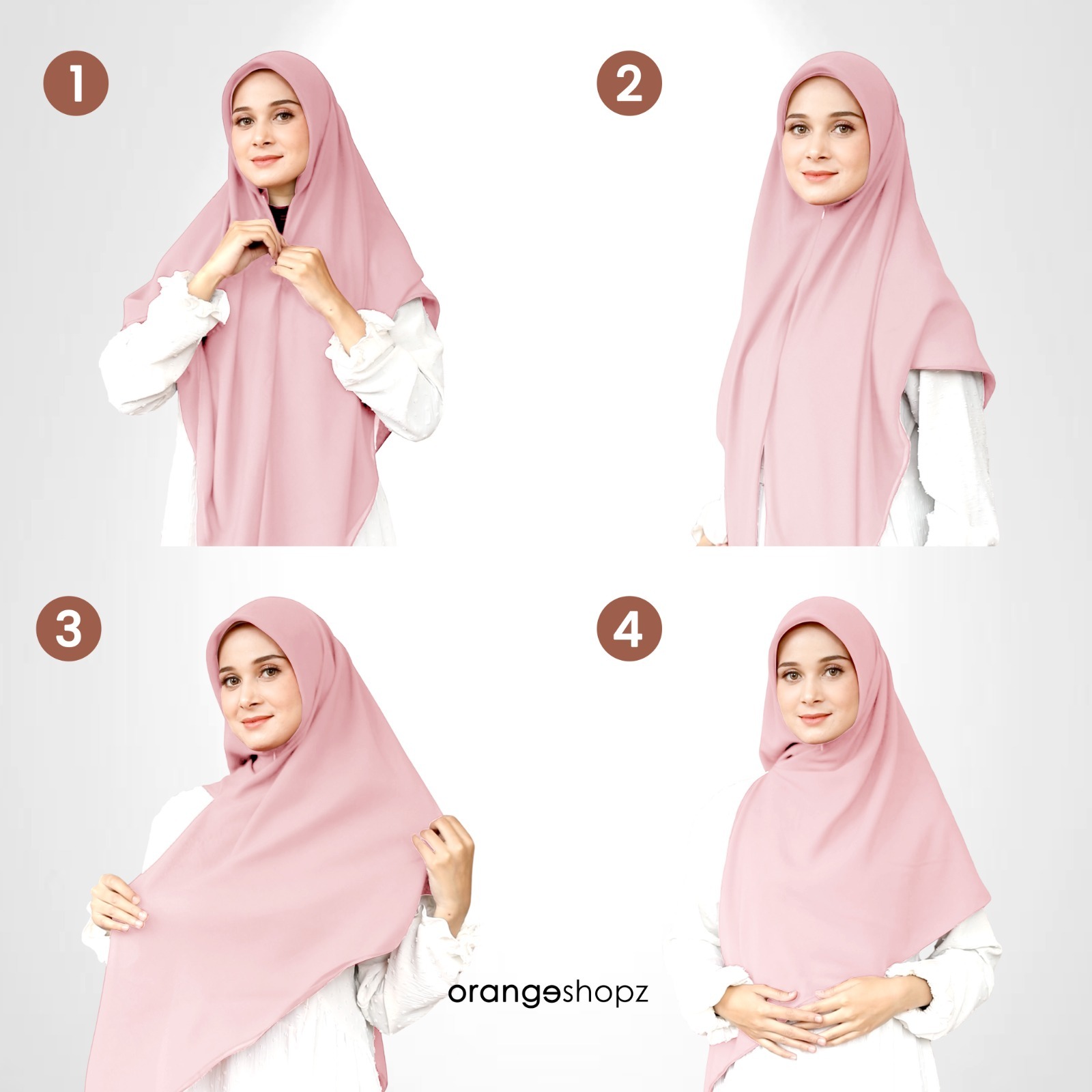 Hijab Segiempat Instan Natasha Sleting Jumbo Syari 