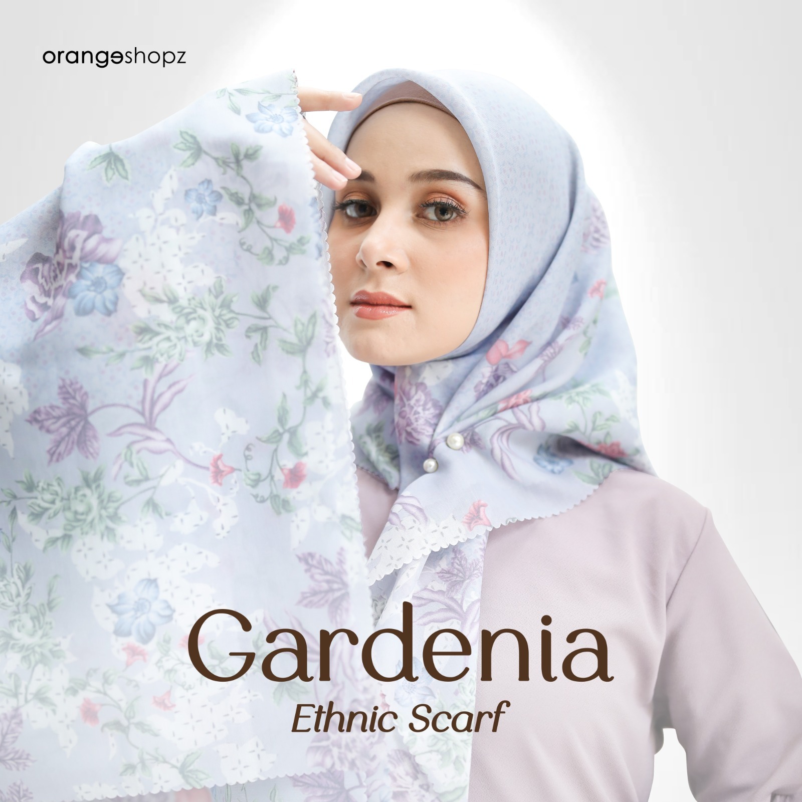 Segiempat Motif Scarf Voal Premium Series Lasercut 115x115