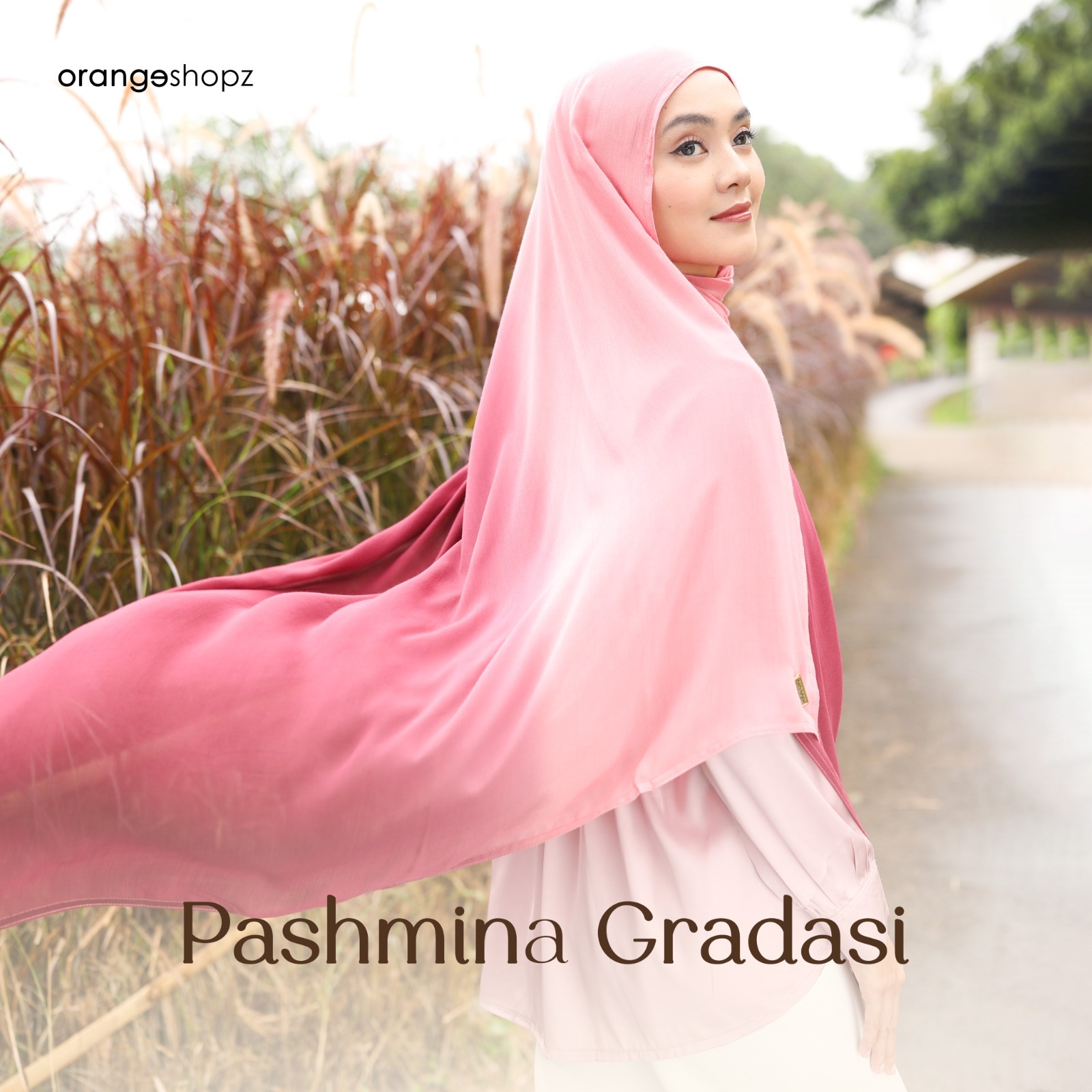 Pashmina Viscose Gradasi Two Tone Gradient Ombre Premium Shawl