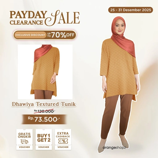 Image of Atasan Wanita Lengan Panjang Anti Kusut Dhawiya Texture Daily Blouse