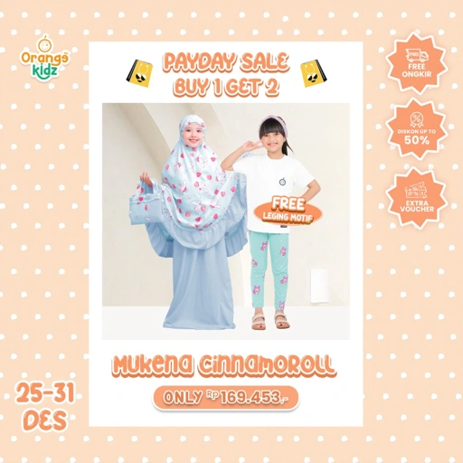 Image of Mukena Anak Ruffle Model 2in1 Resleting Motif Series Premium Free Tas Sajadah