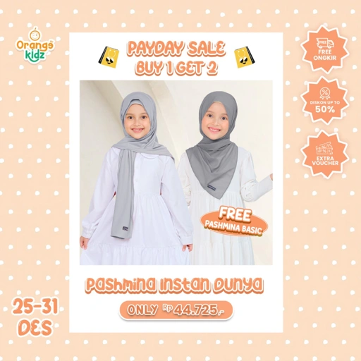Image of Hijab Pashmina Instan Anak Dunya Jersey Premium