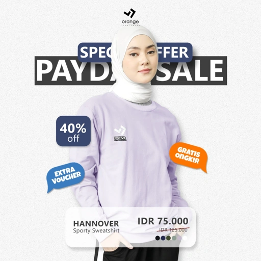 Image of Sweater Olahraga Korean Style Wanita Hannover Sweatshirt Sporty Basic