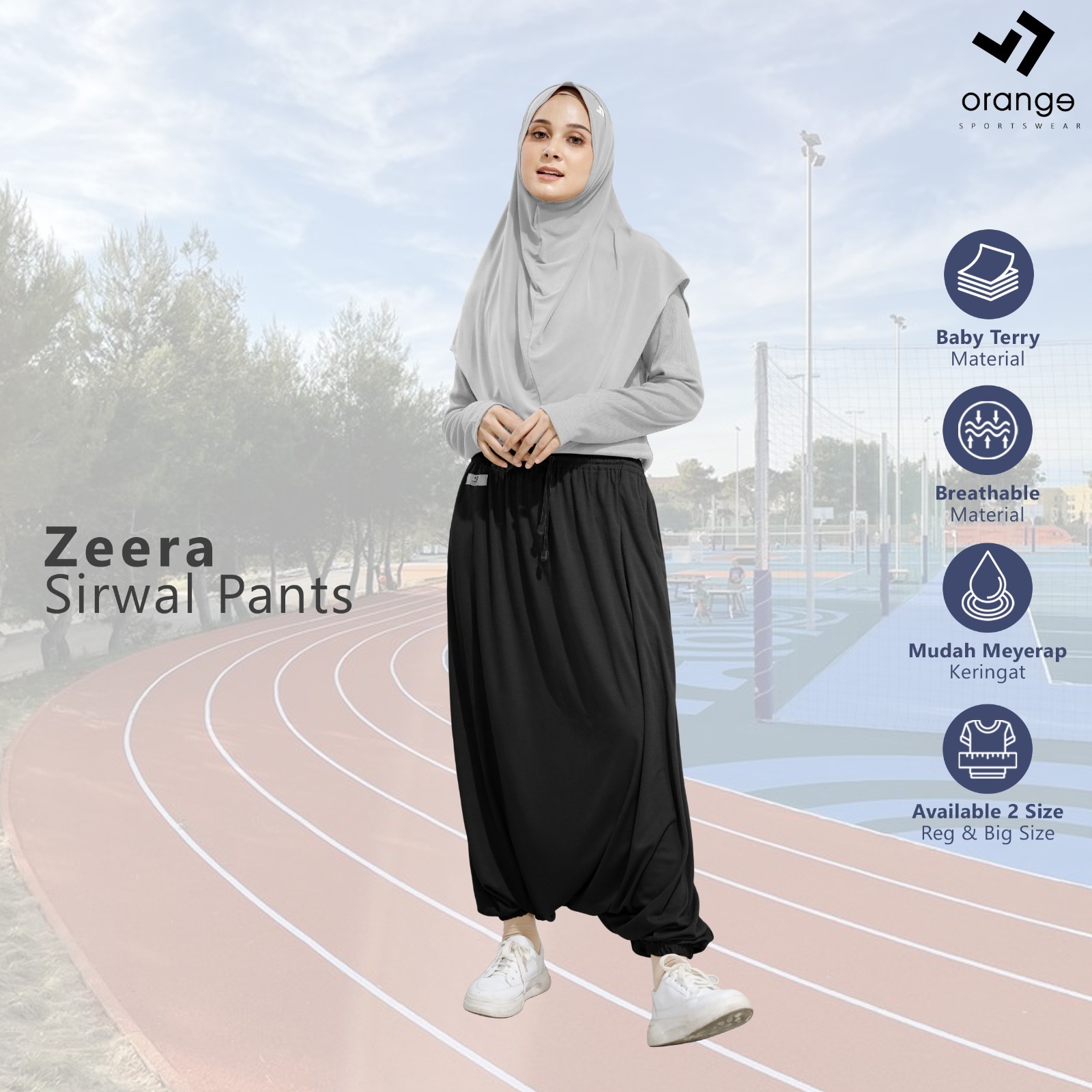 Rok Celana Olahraga Muslim Zeera Sirwal Syari