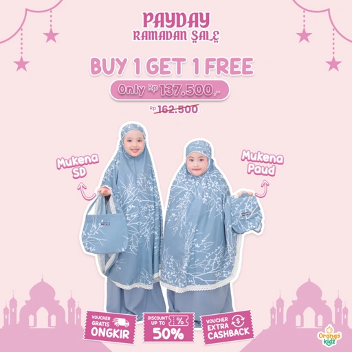 Image of Mukena Maryam Motif Renda 2in1 Prayer Set FREE SEJADAH TASBIH