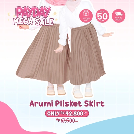 Image of Rok Plisket Anak Arumi A Line Pleated Skirt