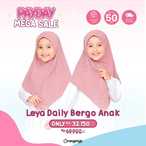 Image of Hijab Instan Bergo Knit Anak Leya Dailywear