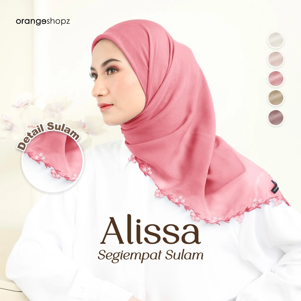 Segiempat Alissa Sulam Series Hijab