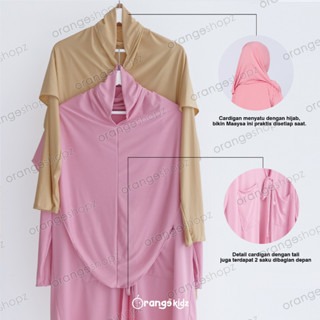 Hijab Instan Maaysa Anak Cardigan 2in1 Bergo Anak Jersey Premium