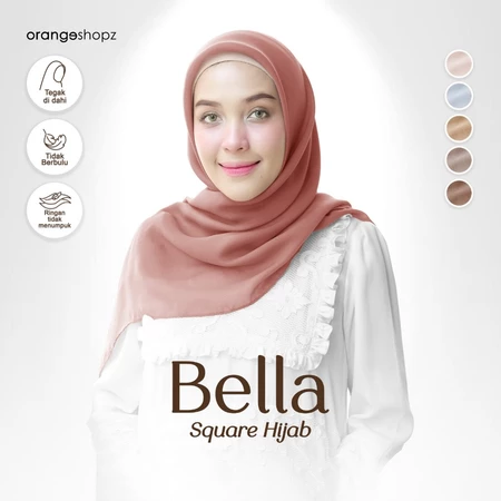 Bella Poly Cotton Square Hijab (Jahit Tepi)