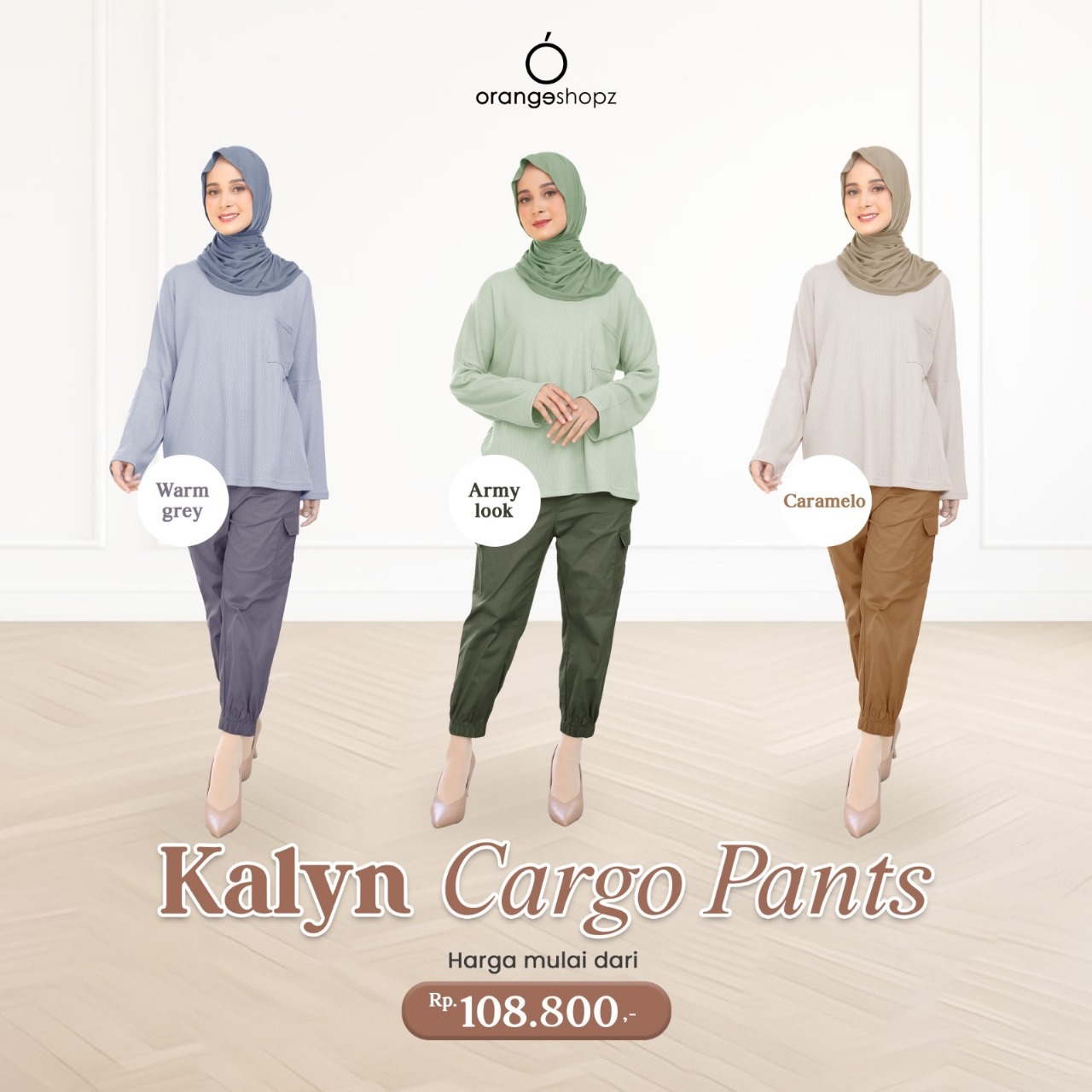 Celana Panjang Cargo Wanita Kalyn Cargo Pocket Pants