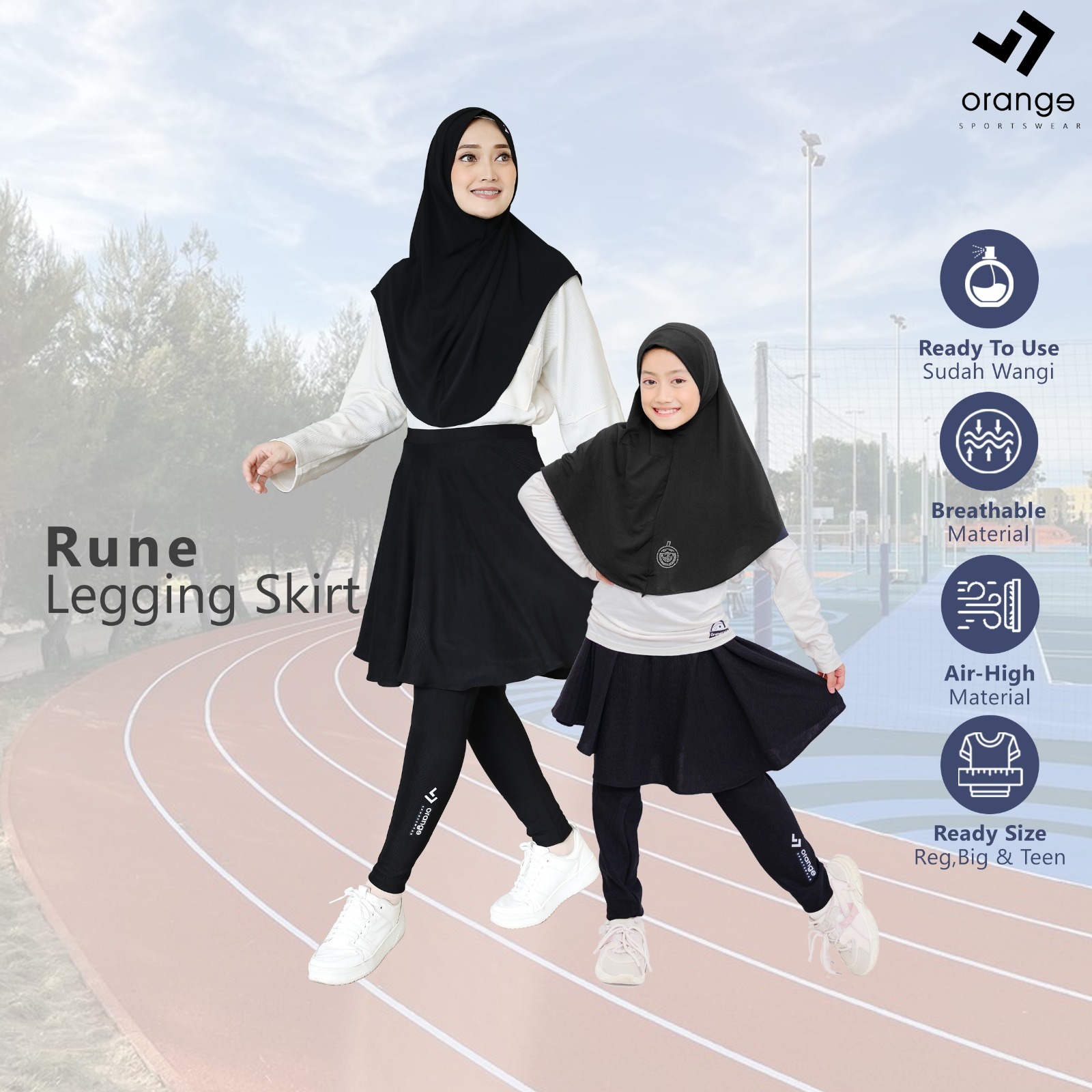 Legging Rok Olahraga Wanita Rune Skirt