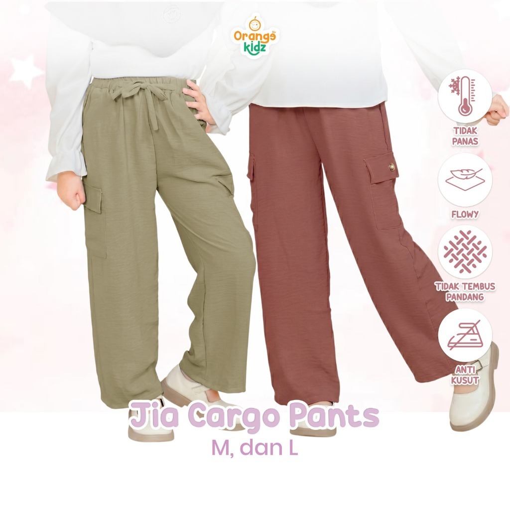 Celana Cargo Anak Perempuan Jia Airflow Pants
