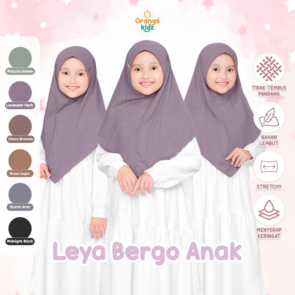 Hijab Instan Bergo Knit Anak Leya Dailywear