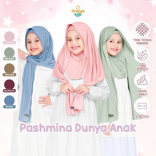 Image of Hijab Pashmina Instan Anak Dunya Jersey Premium