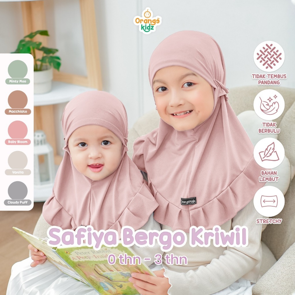 Bergo Instan Anak Safiya Tali Kriwil