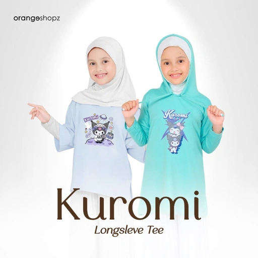 Image of Kaos Anak Perempuan Motif Cinnamoroll Kuromi Long Sleeve Tee