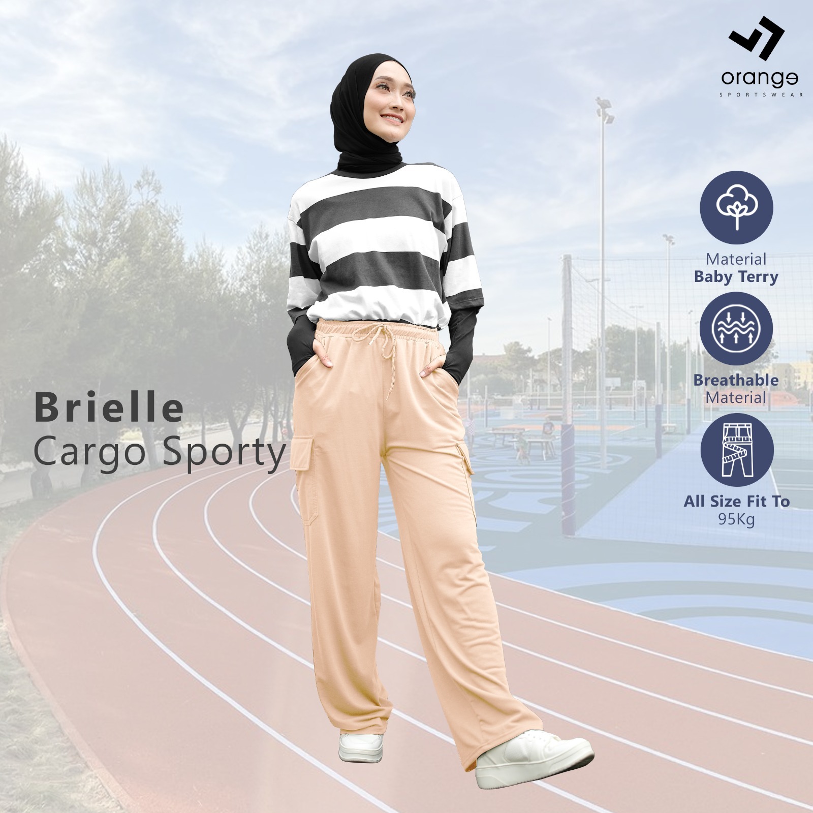 Celana Kargo Wanita Olahraga Brielle Cargo Sporty