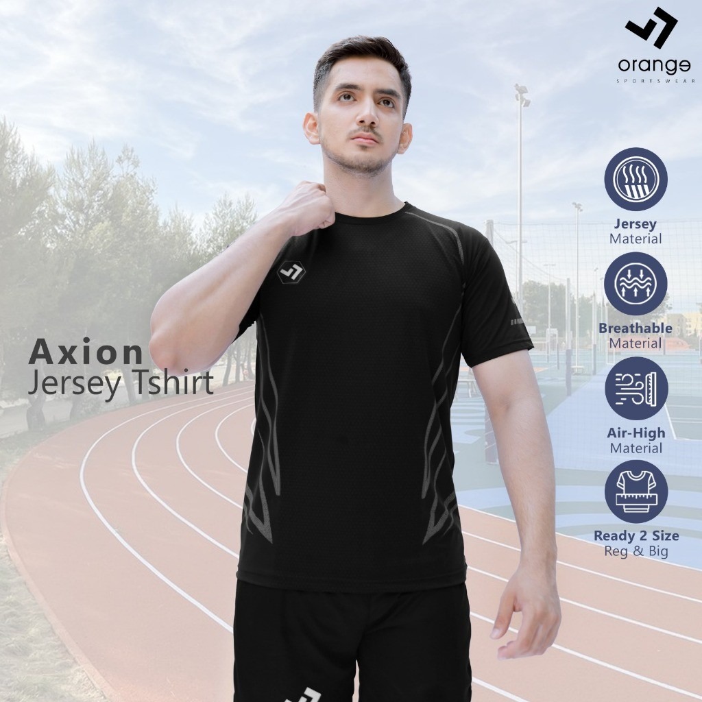 Baju Olahraga Sport Running Gym Fitness / Kaos Olahraga Pria Axion jersey Tshirt