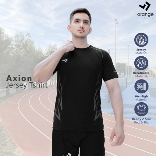 Image of Baju Olahraga Sport Running Gym Fitness / Kaos Olahraga Pria Axion jersey Tshirt