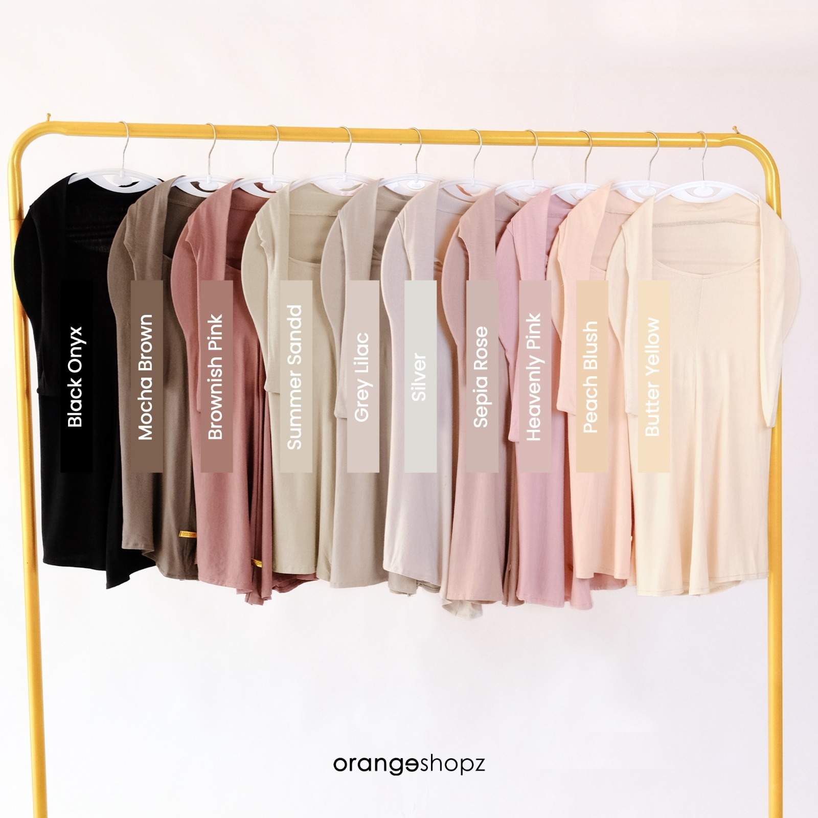 Orangeshopz - Elara Hijab Instan Tali Bandana Bergo Slip On Tie Rayon Tencel Premium