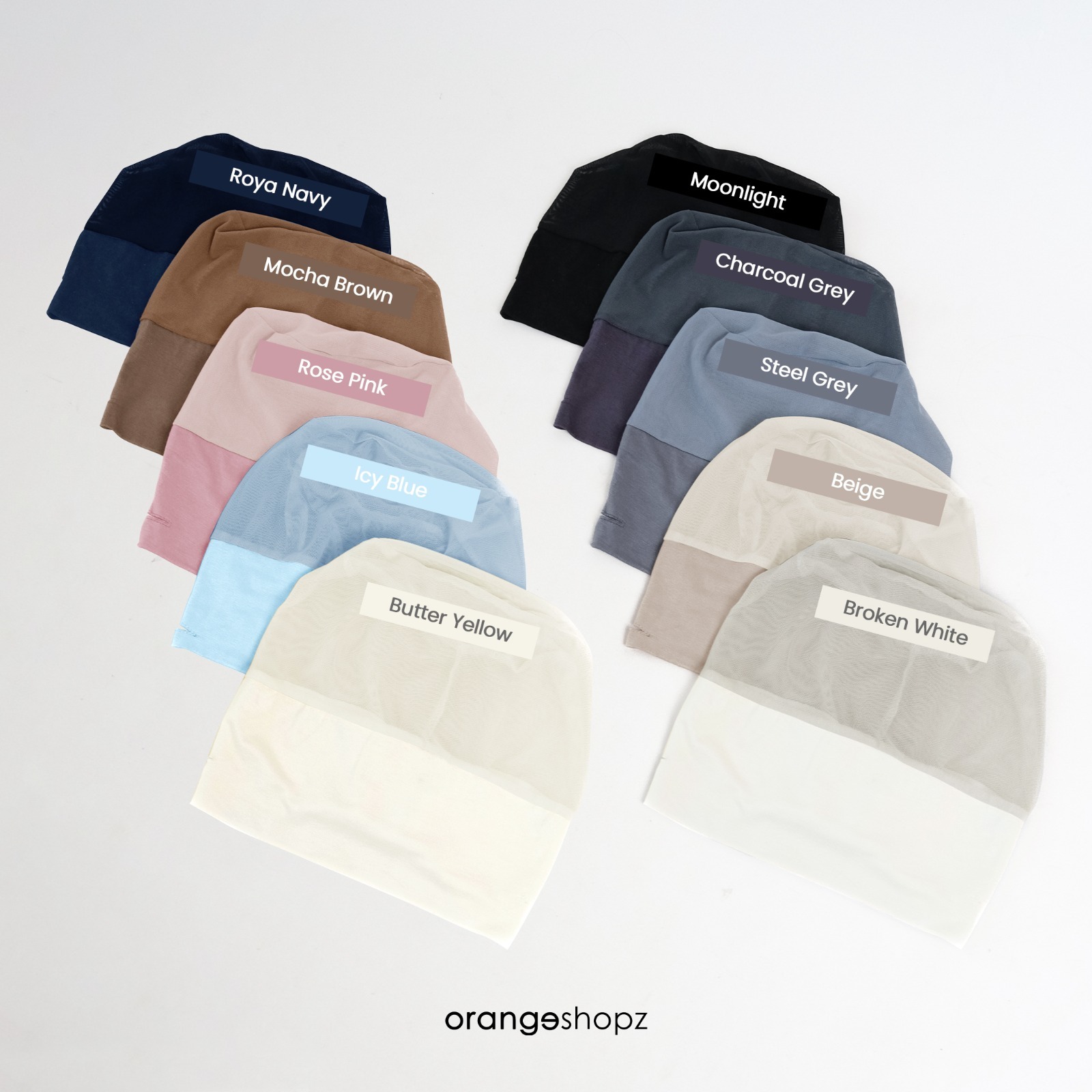 Inner Hijab Mesh Neck Snowcap Tencel Premium | Ciput Ninja Jaring Breathable by Orangeshopz Official Shop