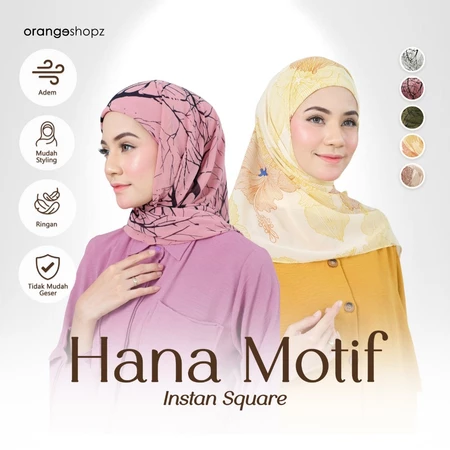 Hijab Hana Segitiga Instan Inner Motif Cerutty Premium