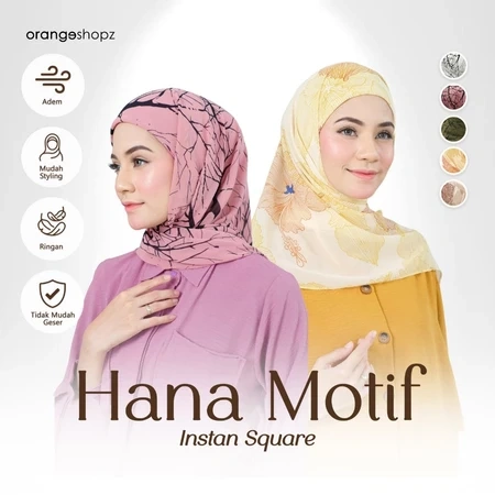 Hijab Hana Segitiga Instan Inner Motif Cerutty Premium