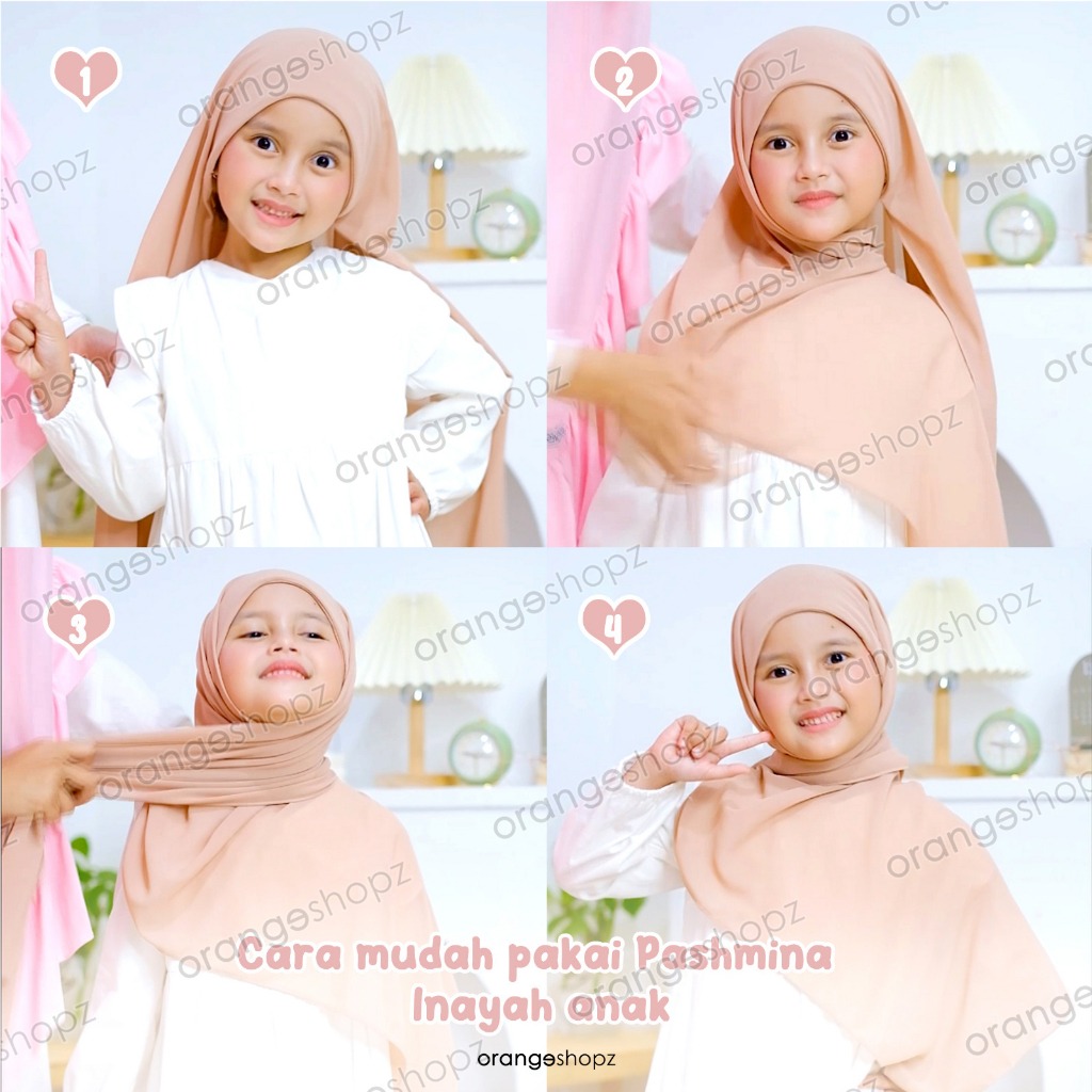 Hijab Pashmina Instan Inayah 2in1 Couple Ibu & Anak