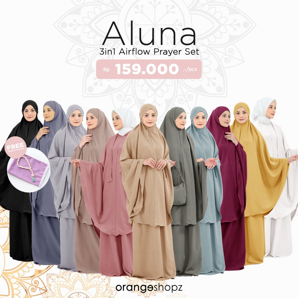 Mukena Shanum 2in1 Prayer Set - Mukena Set Multifungsi French Khimar Umroh Haji 