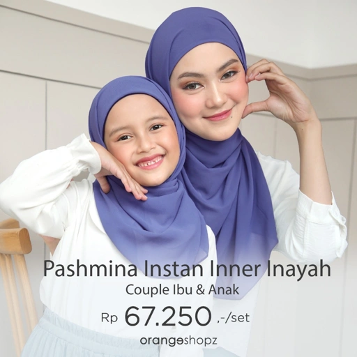 Image of Hijab Pashmina Instan Inayah 2in1 Couple Ibu & Anak