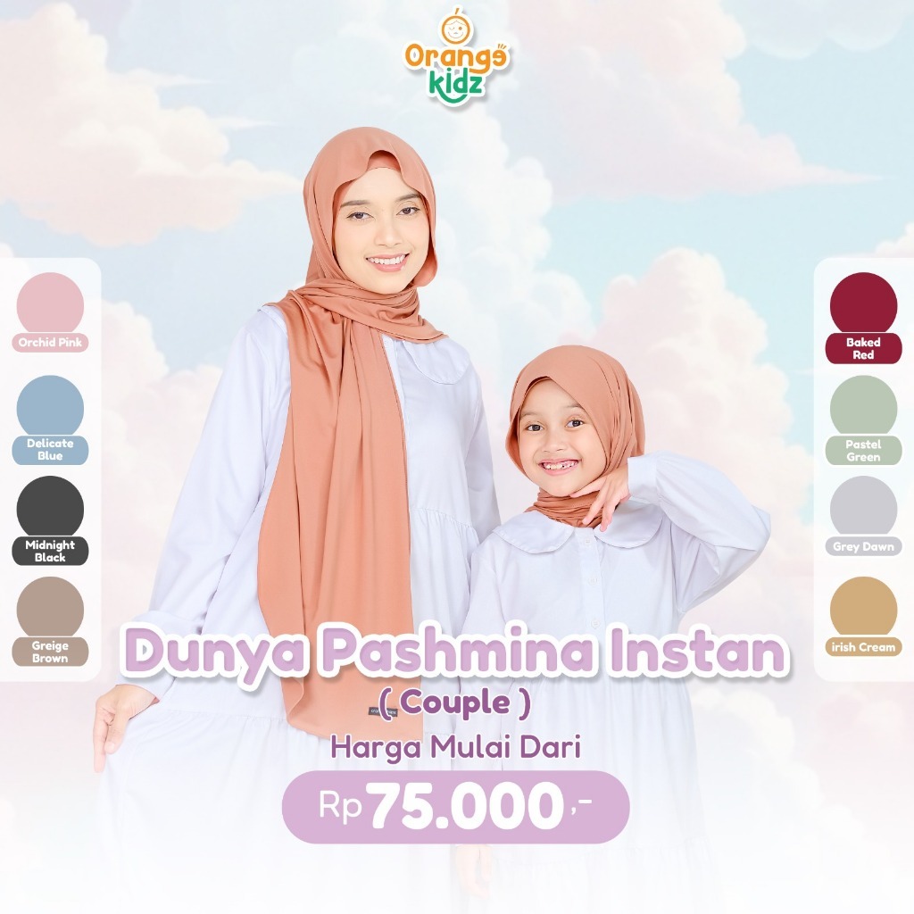 Image of Hijab Pashmina Instan Dunya Couple Ibu dan Anak