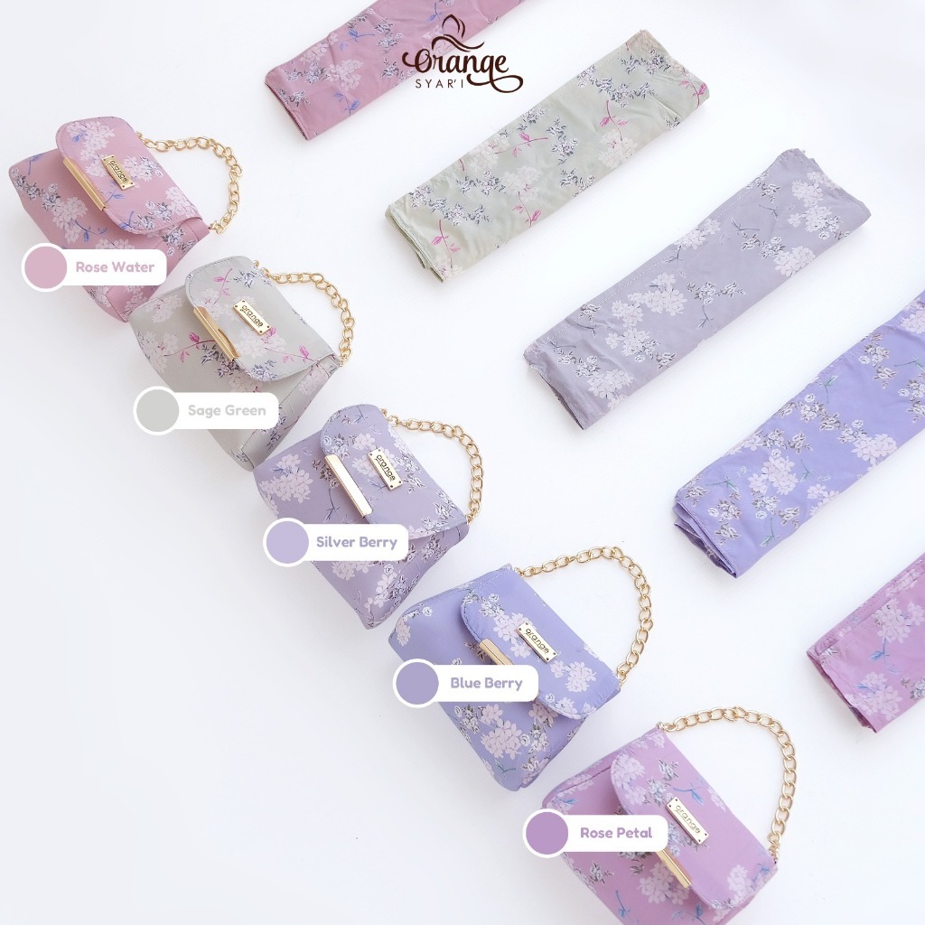 Mukena Motif Aster 2in1 Anak DewasaTraveling Prayer Set