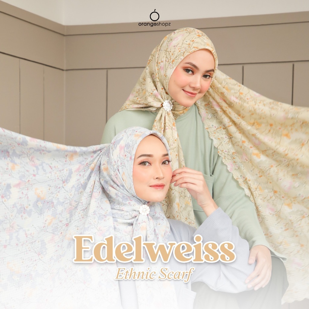 Segiempat Motif Scarf Voal Premium Series Lasercut 115x115