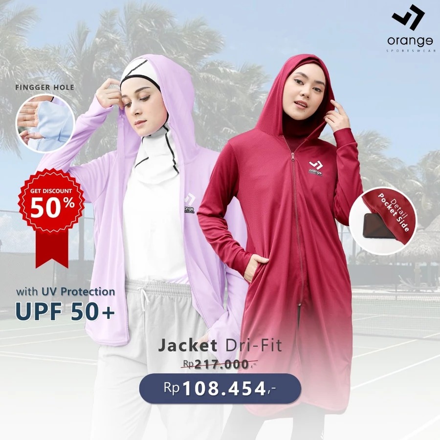 Cardigan Tunic Hoodie Olahraga Vella Sporty