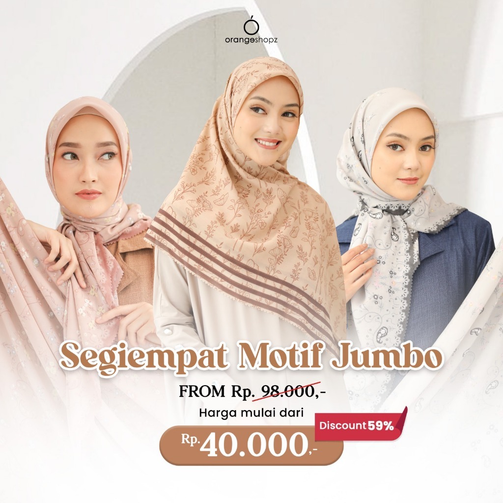 Hijab Segiempat Motif Jumbo Ethnic Scarf 130x130
