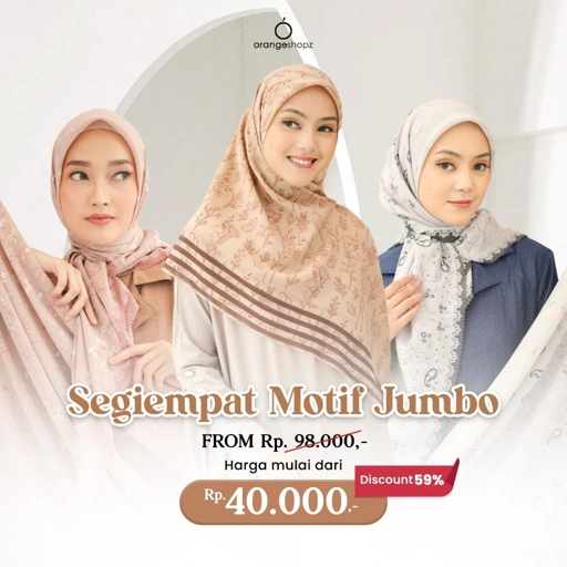 Image of Hijab Segiempat Motif Jumbo Ethnic Scarf 130x130