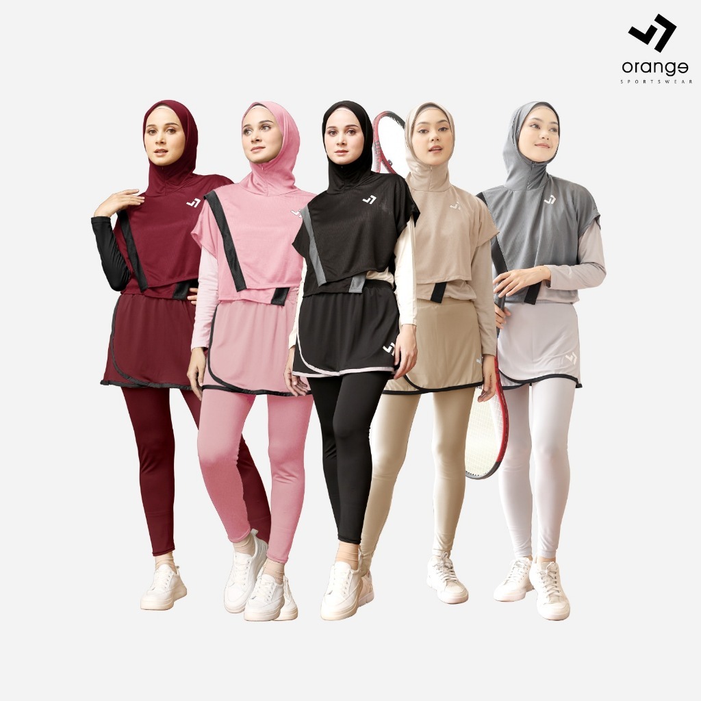 Oneset Olahraga Wanita Vest Rompi Hijab Noella Sporty Set