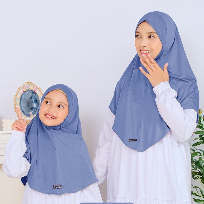 Hijab Instan Bergo Dagu Malay Hawwa Anak Jersey Premium
