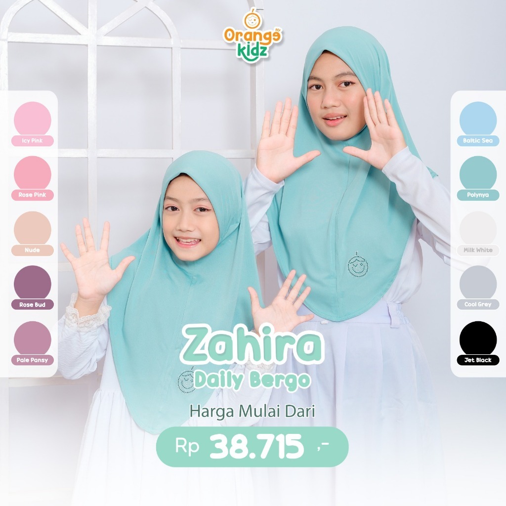 Image of Hijab Instan Anak Zahira Daily Basic Bergo Tali